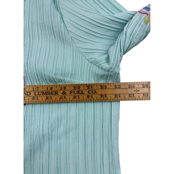 Calessa Tunic Woman XL Multicolor Embroidered Mix Floral Boho Artsy Flare Sleeve - Picture 7 of 9